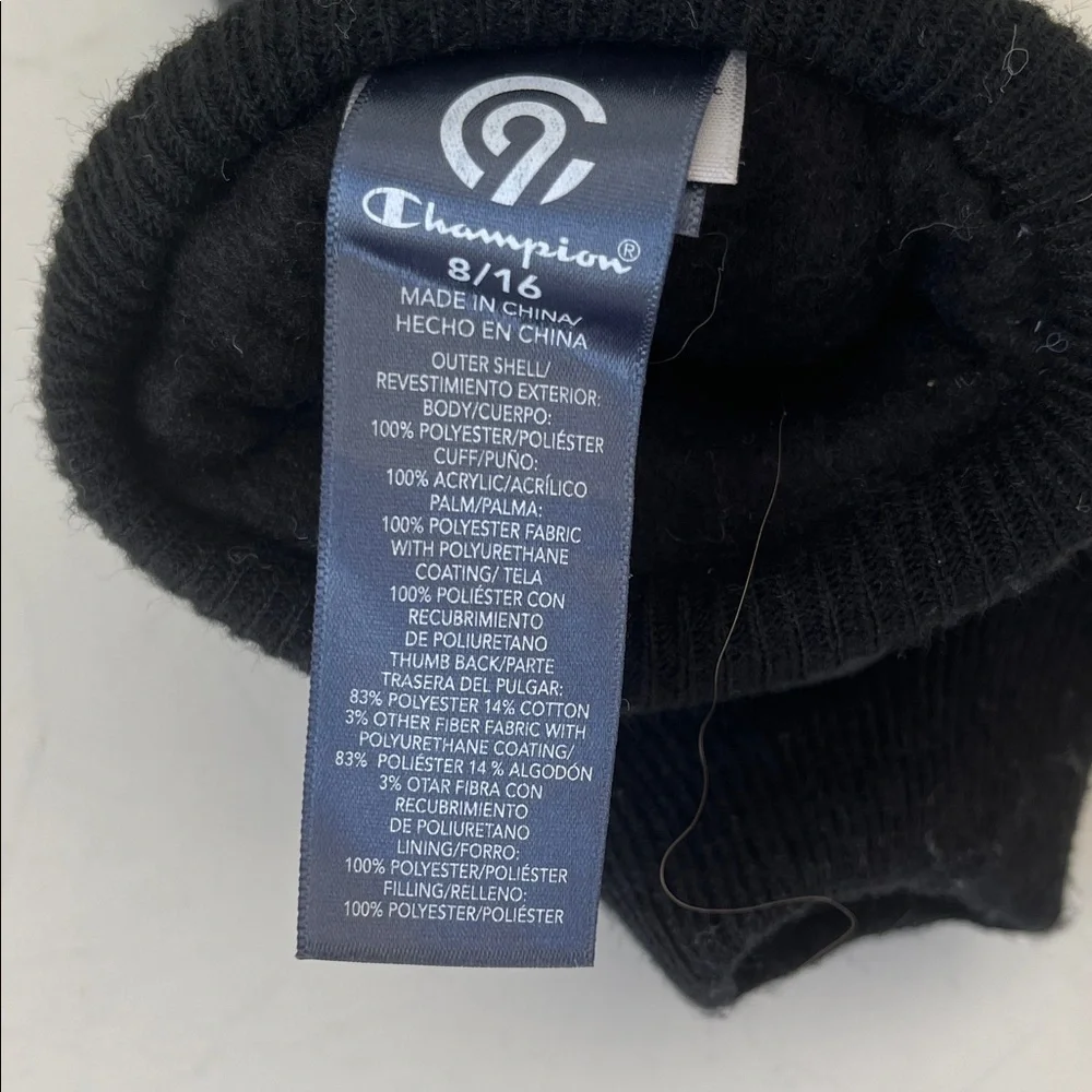 Champion Waterproof Black and Gray Boys Snow Gloves